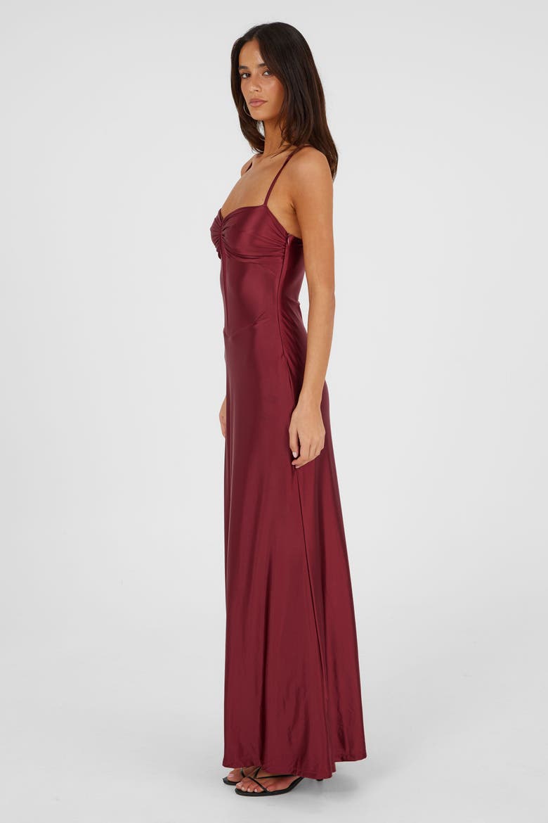 Georgette Maxi Dress, Alternate, color, Red