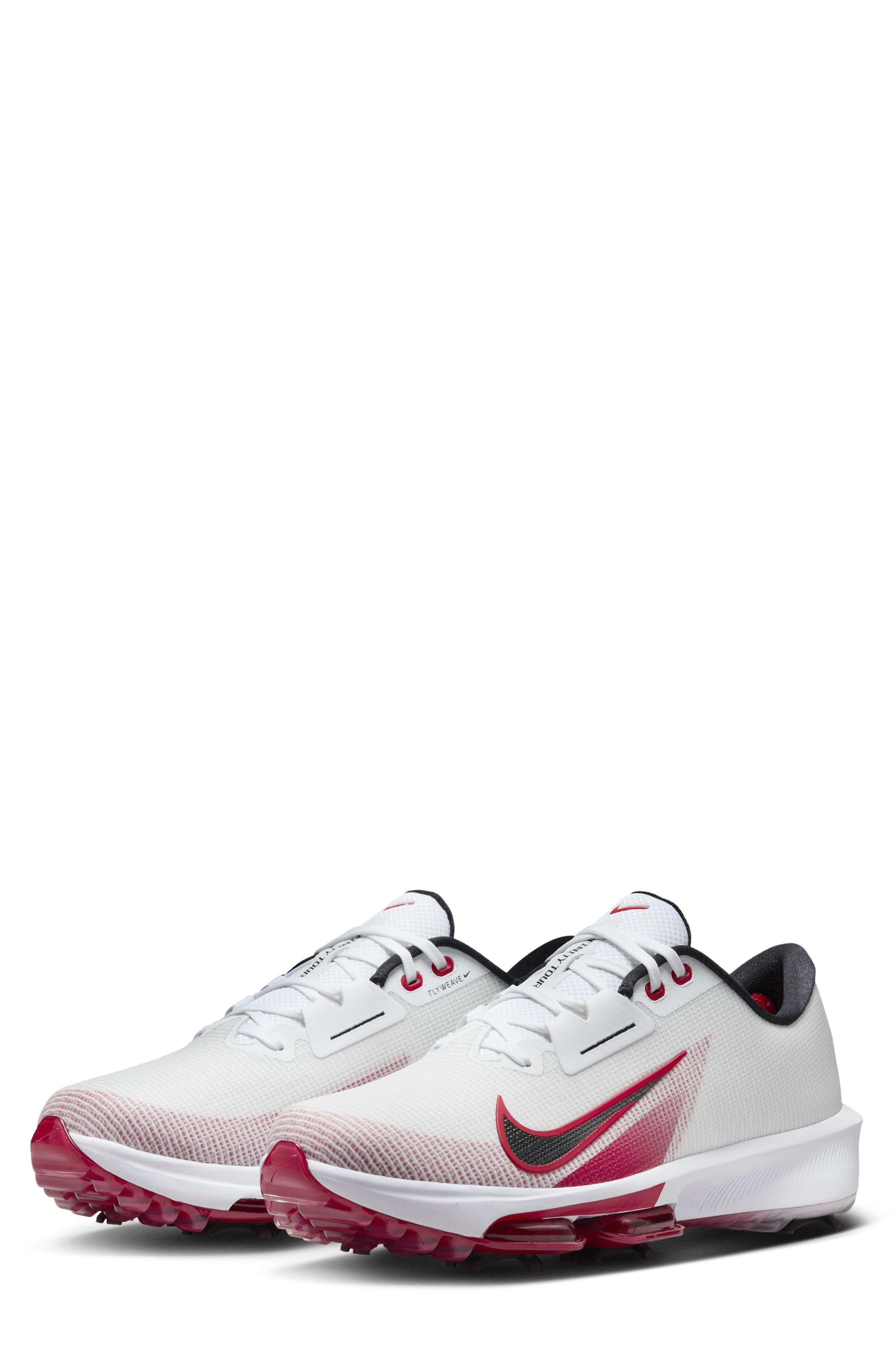 Nike Air Zoom Waterproof Infinity Tour Golf Shoe, Main, color, White/ Red/ Platinum/ Black