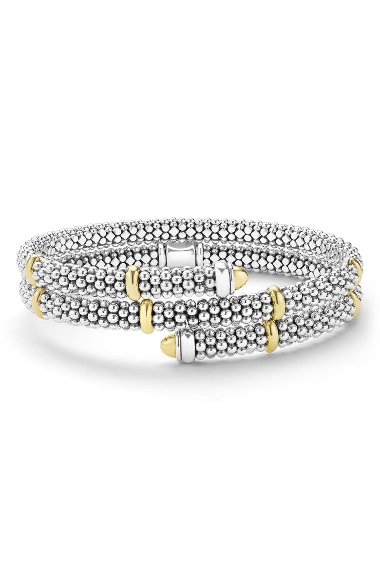 LAGOS Two-Tone Caviar Diamond Versa Wrap Bracelet, Main, color, Two Tone