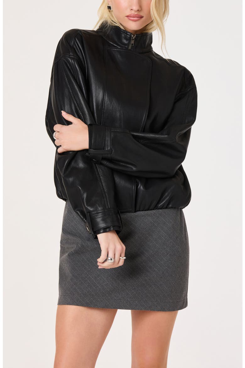 Jett Faux Leather Jacket, Main, color, BLACK