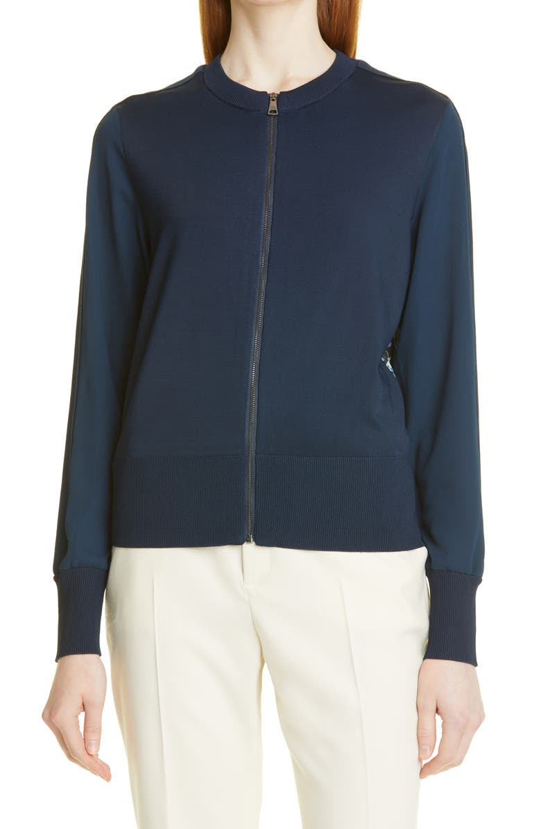 Ted Baker London Imma Mixed Media Cardigan, Main, color,