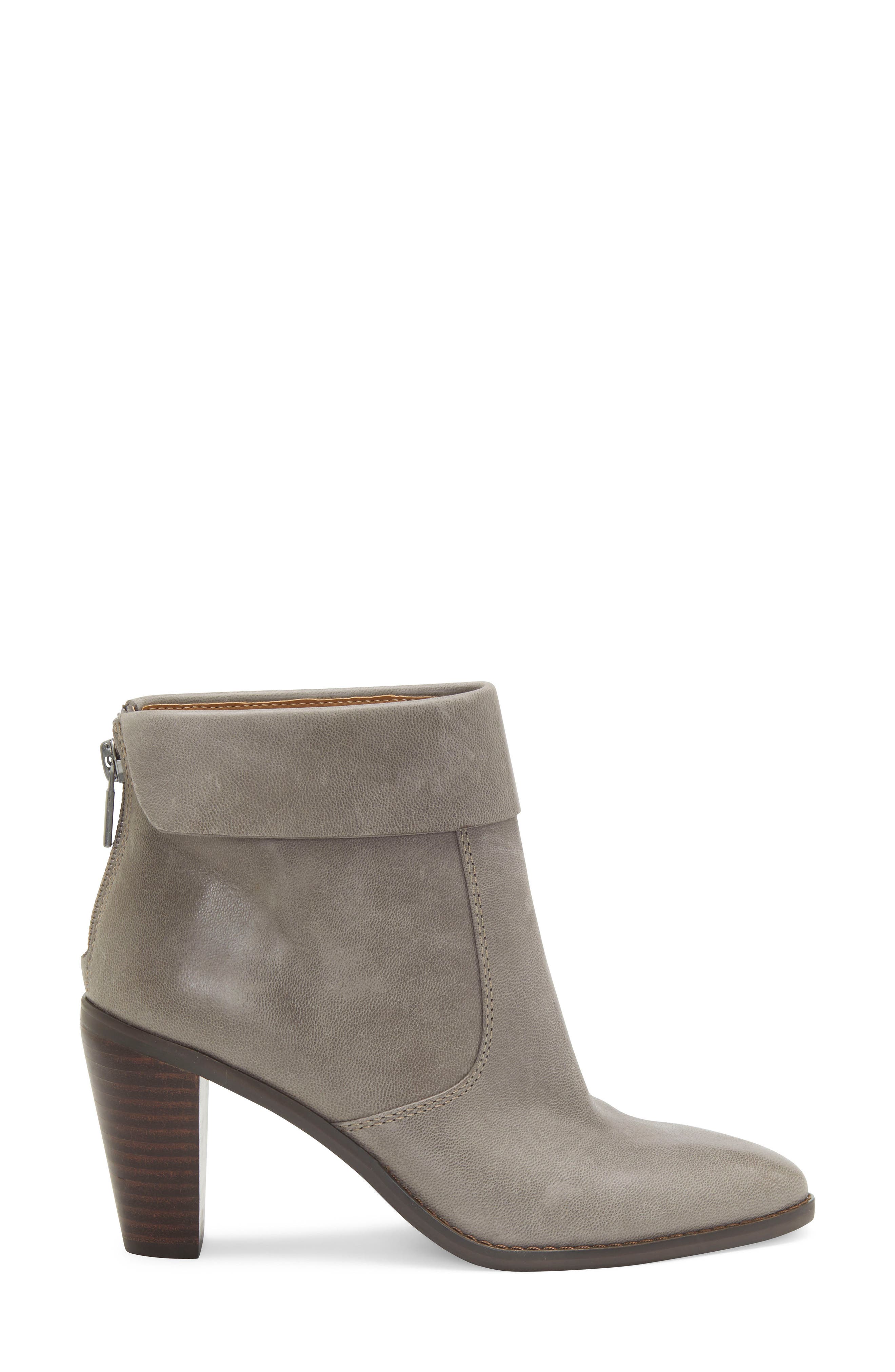 Nycott Leather Bootie, Alternate, color, TITANIUM LEATHER GREY