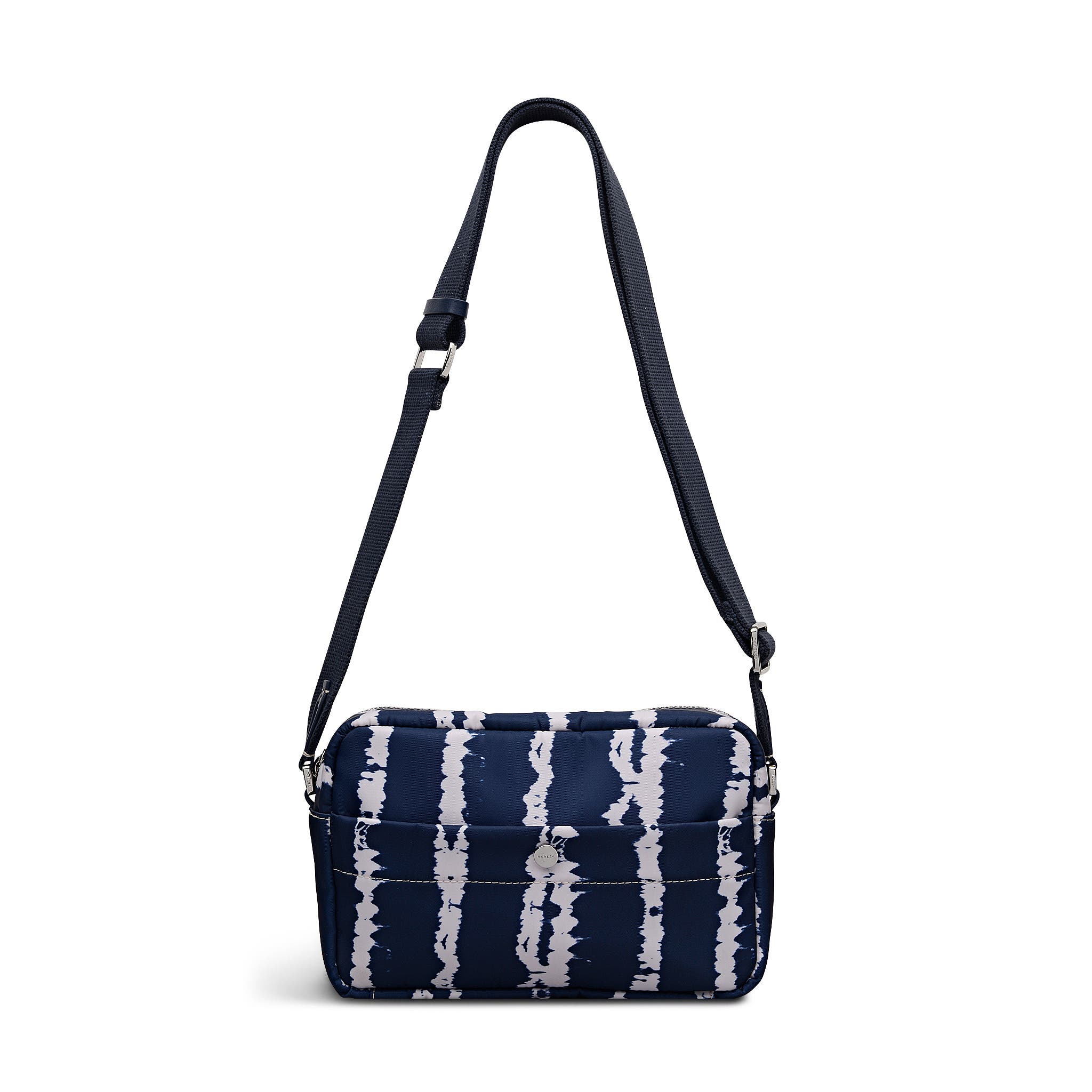 Radley Halley Row - Tie Dye Stripe Small Ziptop Crossbody Bag, Main, color, Naval