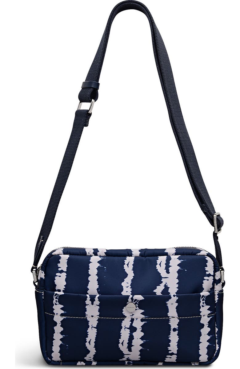 Radley Halley Row - Tie Dye Stripe Small Ziptop Crossbody Bag, Main, color, Naval
