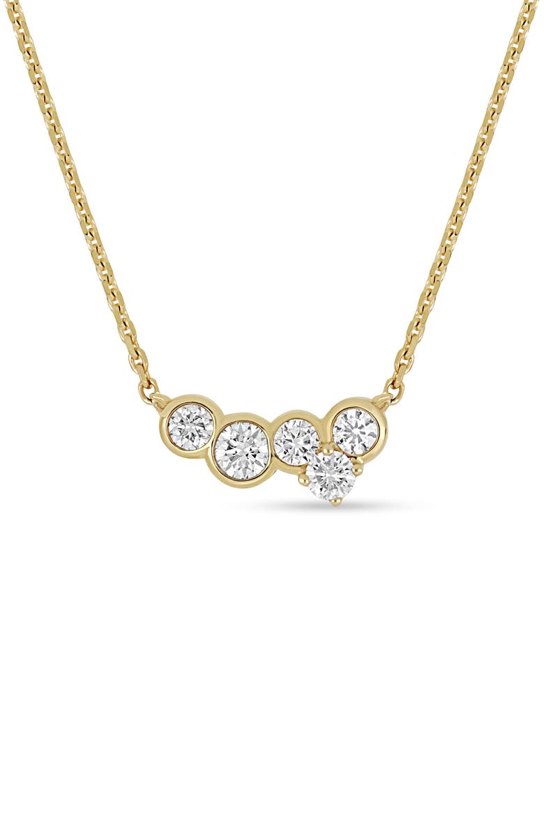 Bony Levy 18K Gold Monaco Diamond Bezel Pendant Necklace, Alternate, color, 