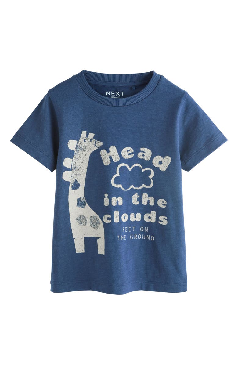 NEXT Kids' Assorted 3-Pack Cotton T-Shirts, Alternate, color, Blue