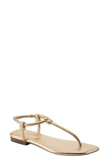 Marc Fisher Ltd Maycee Ankle Strap Sandal In Gold