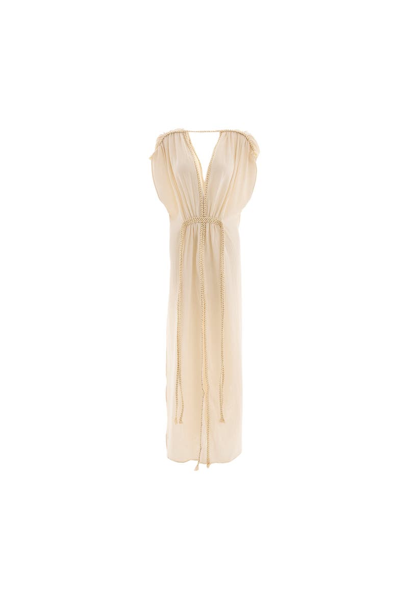 Helen 100% Cotton Muslin Gauze Maxi Dress, Alternate, color, Cream