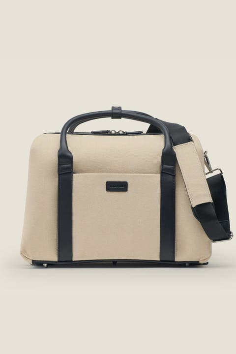 Duffle Suitcase Convertible Underseat Herringbone Weekender