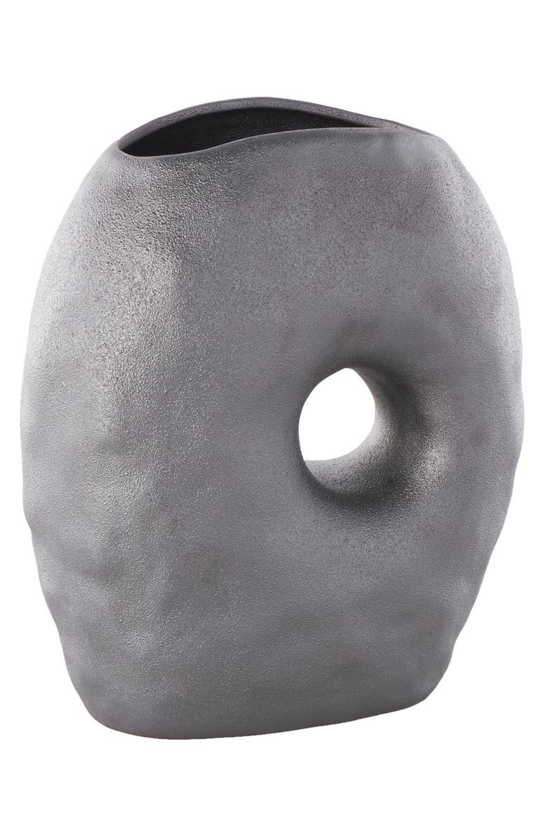 GINGER BIRCH STUDIO Abstract Textured Vase, Alternate, color, Gray