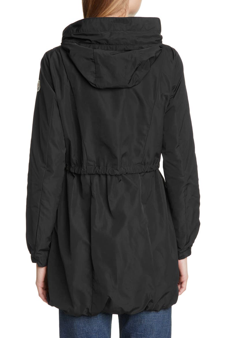 Topaz Hooded Rain Jacket, Alternate, color, BLACK