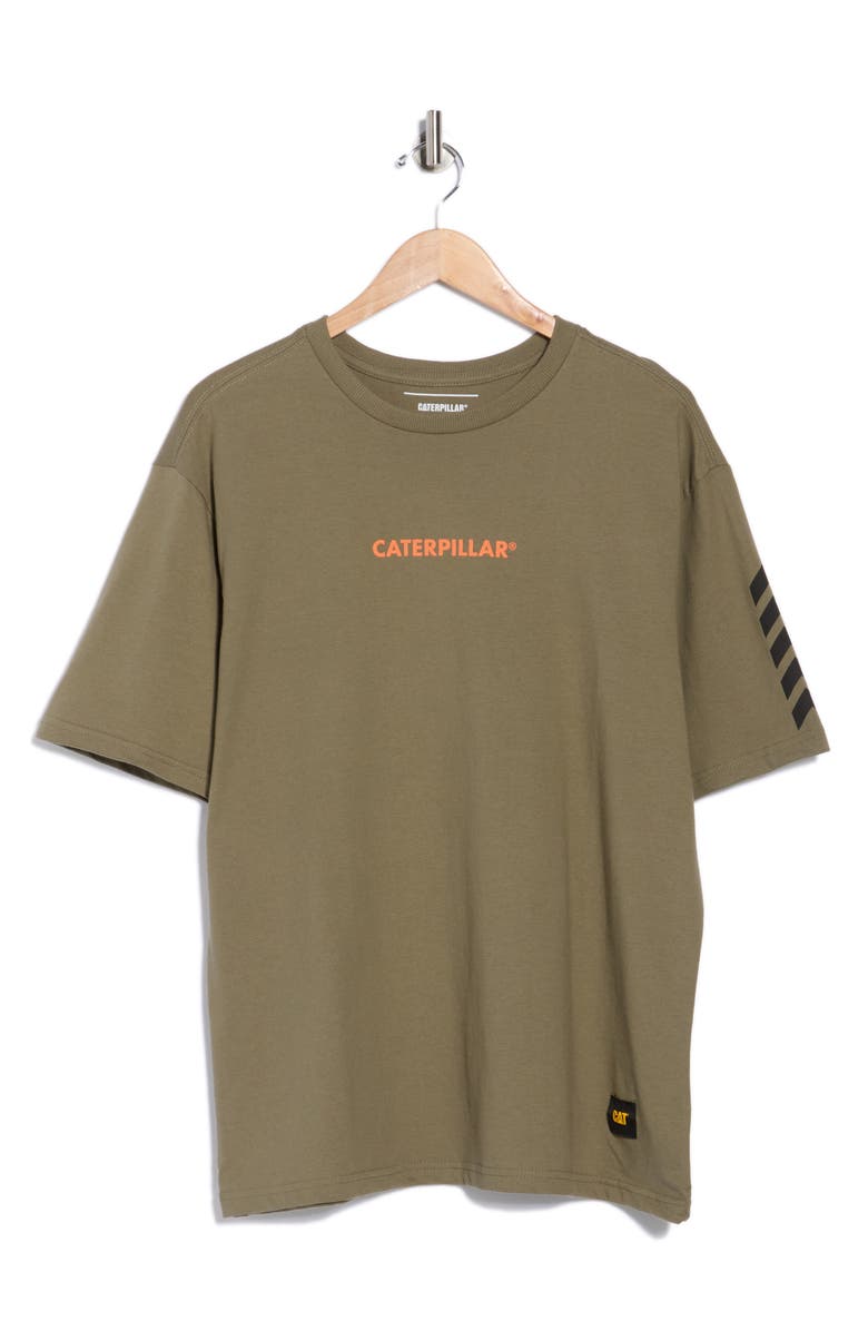 CAT WWR Relaxed Premium Quality Cotton T-Shirt, Alternate, color, Dusty Olive