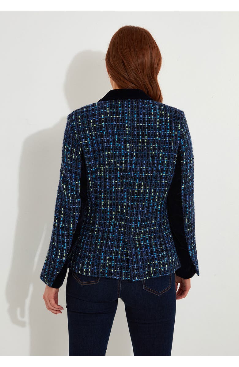 Joe Browns Single Breasted Tweed Blazer, Alternate, color, Navy Tweed