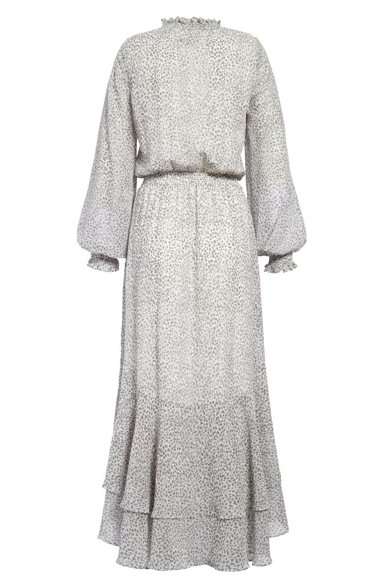1.STATE Serene Animal Print Long Sleeve High/Low Dress, Alternate, color, 