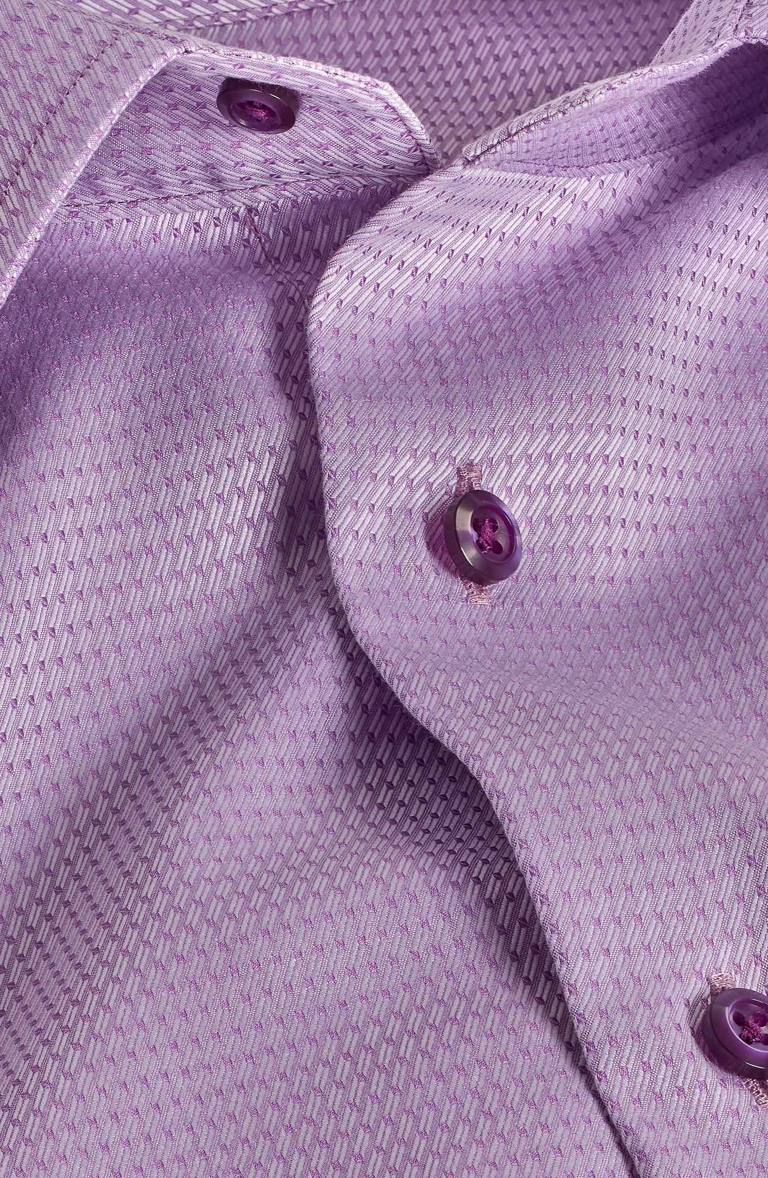Regular Fit Dobby Diagonal Cotton Dress Shirt - image 2