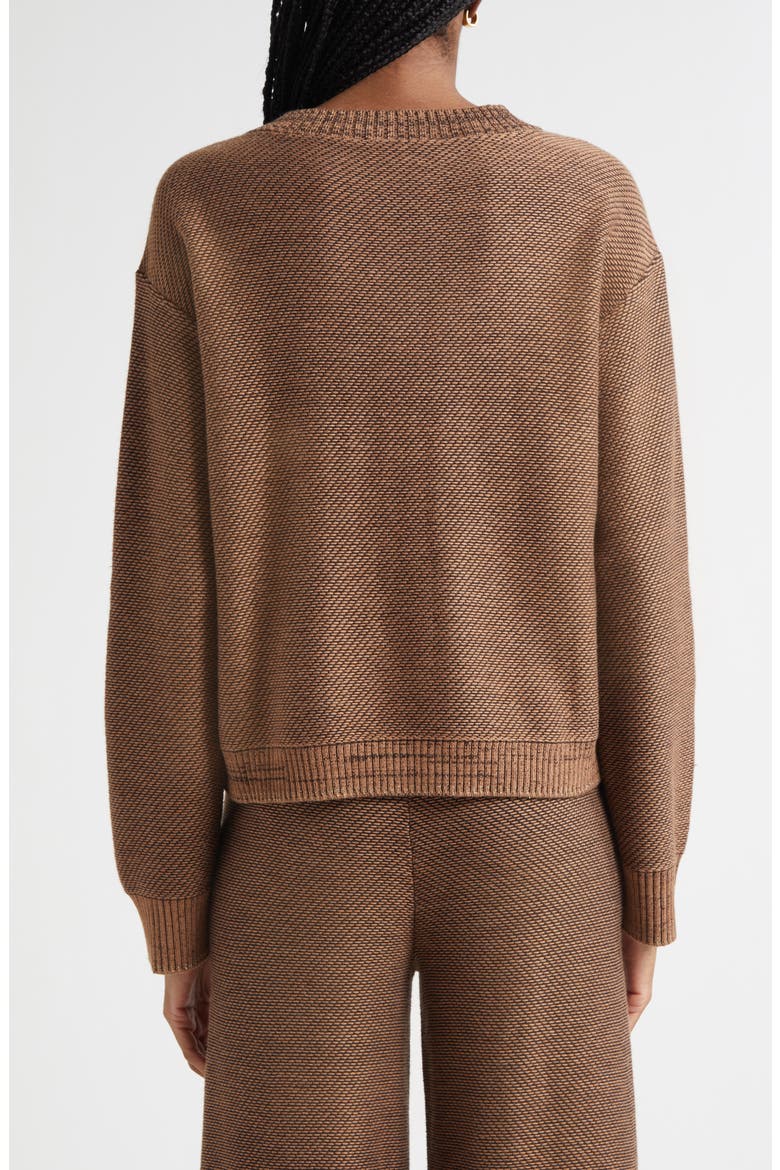Hadassah Loop Knit Henley, Alternate, color, CAMEL MULTI/ GOLD
