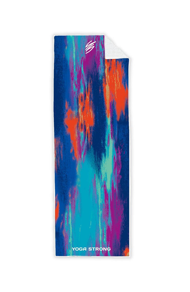 Yoga Strong HydroGrip Performance Towel, Main, color, Blue/Orange