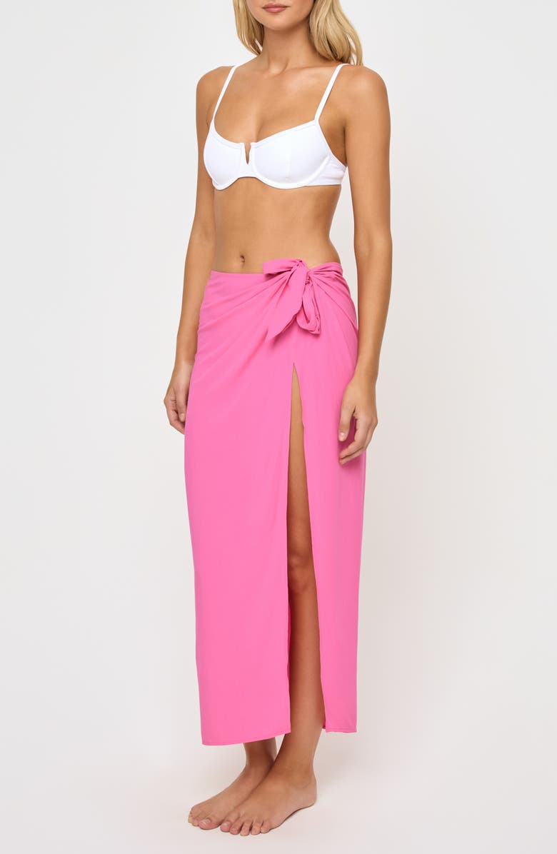 LSPACE Portela Cover-Up Sarong, Alternate, color, Bubblegum Pink