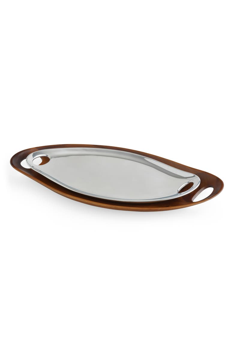 Nambé Portables Wood Tray, Alternate, color, Brown