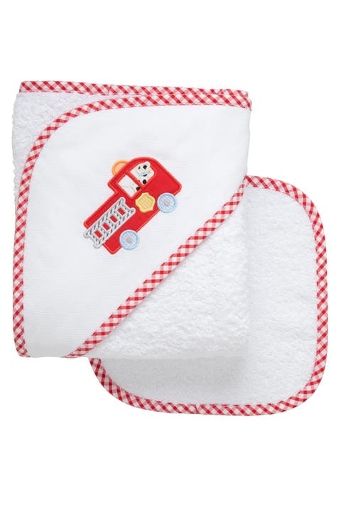Classic Adventures Applique Hooded Towel & Washcloth Set (Baby & Toddler)