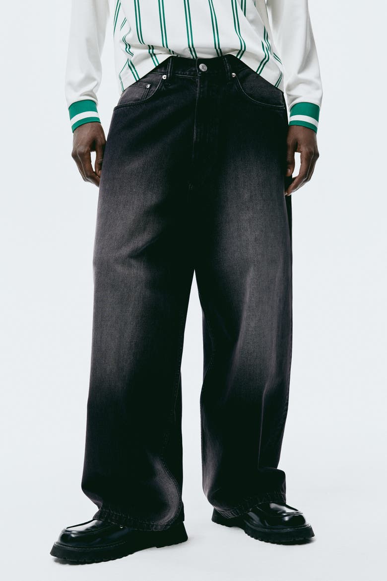Collins Super Baggy Jeans, Alternate, color, Dark denim gray