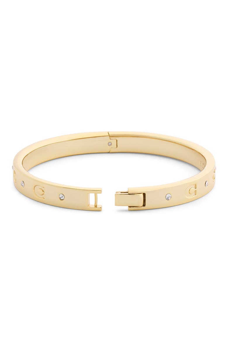 Signature C Hinged Bangle, Alternate, color, GOLD