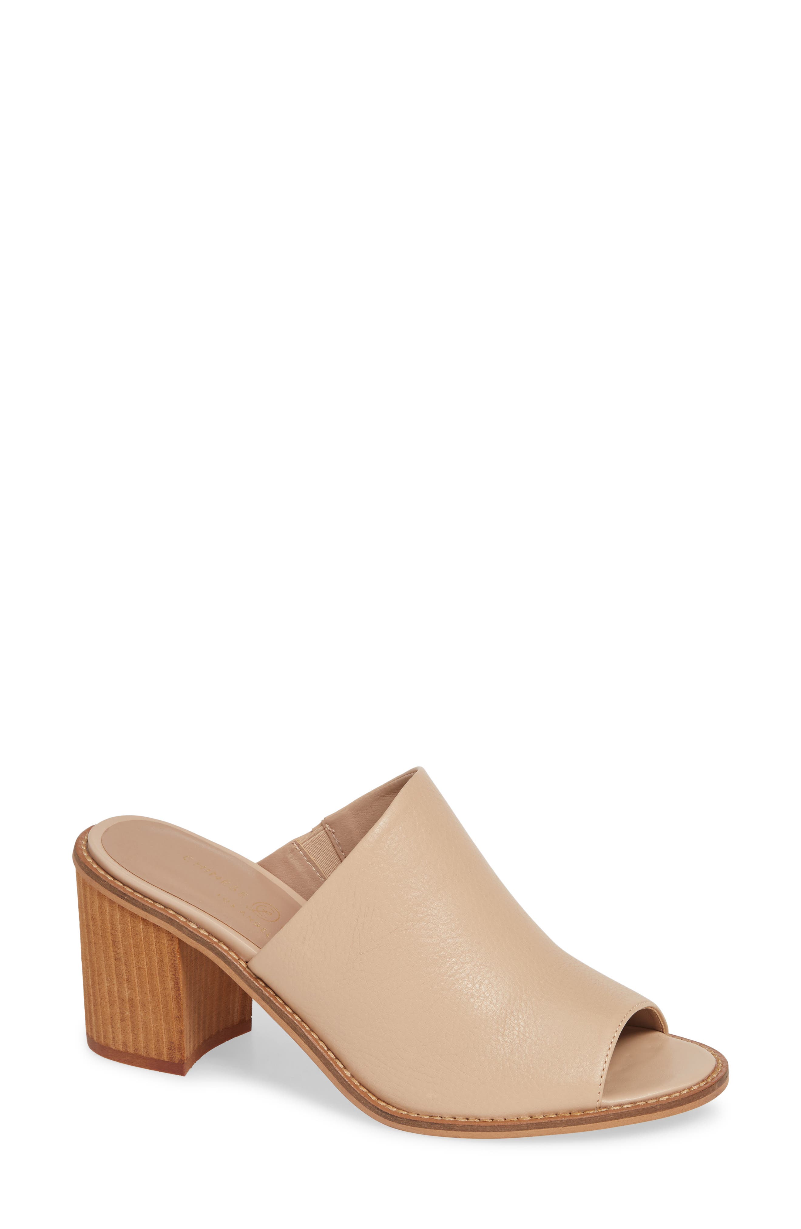 Carlin Slide Sandal, Main, color, NATURAL LEATHER