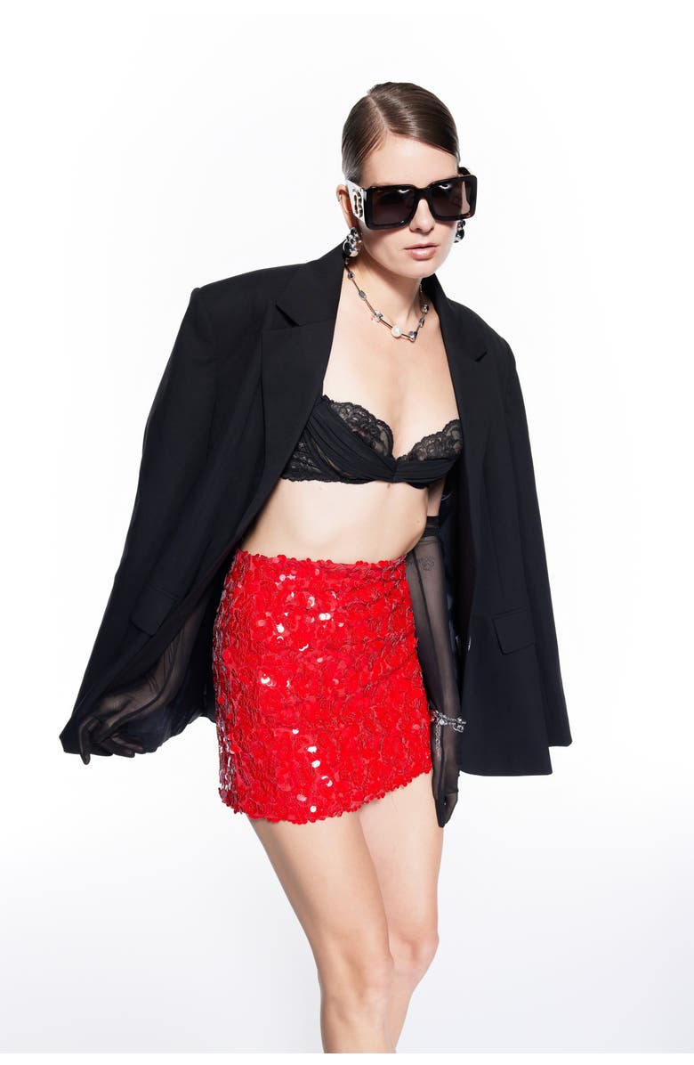 Mers Silk The Balsia Bra, Alternate, color, Black