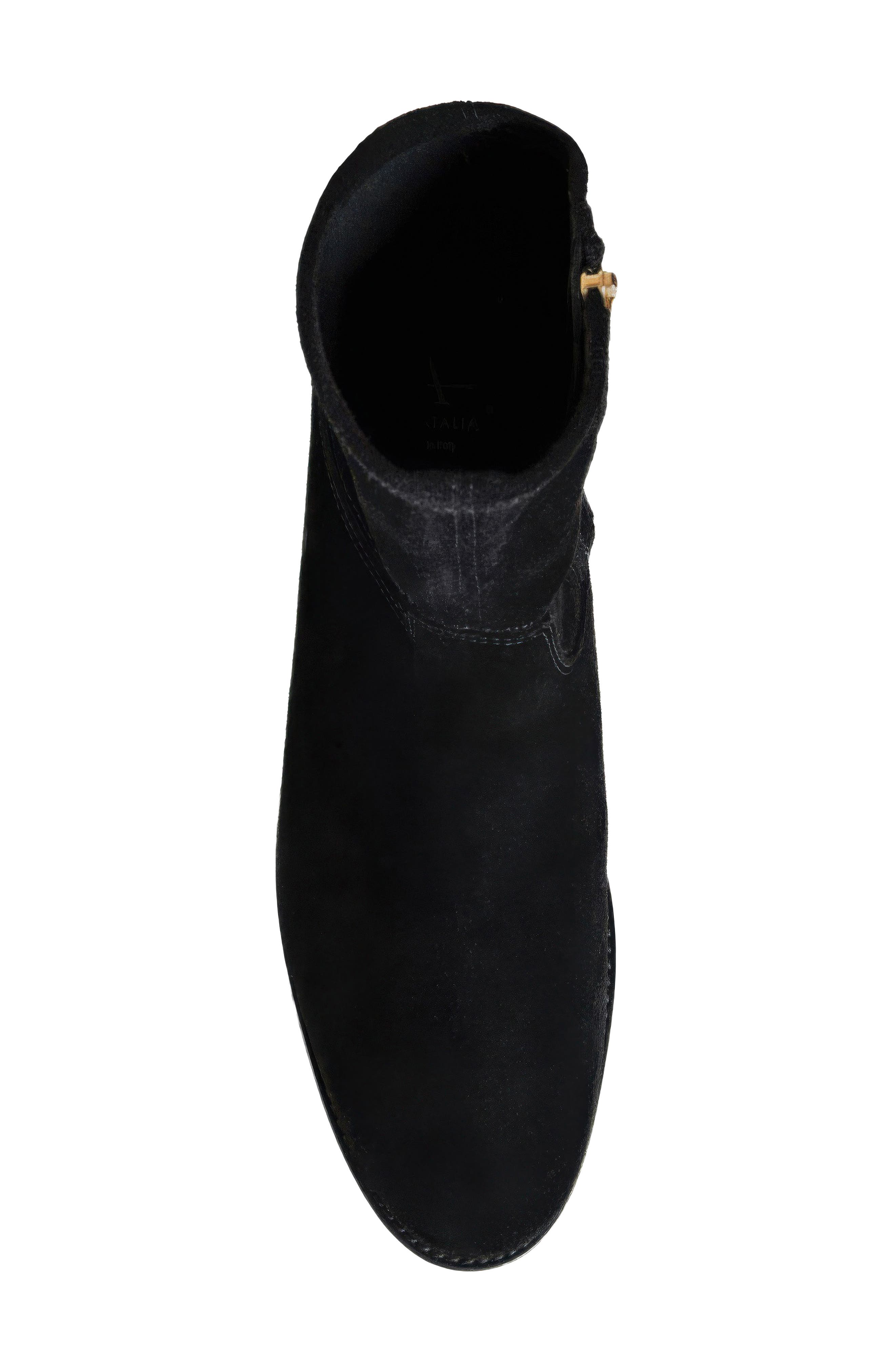Sabrena Low Waterproof Bootie, Alternate, color, BLACK SUEDE