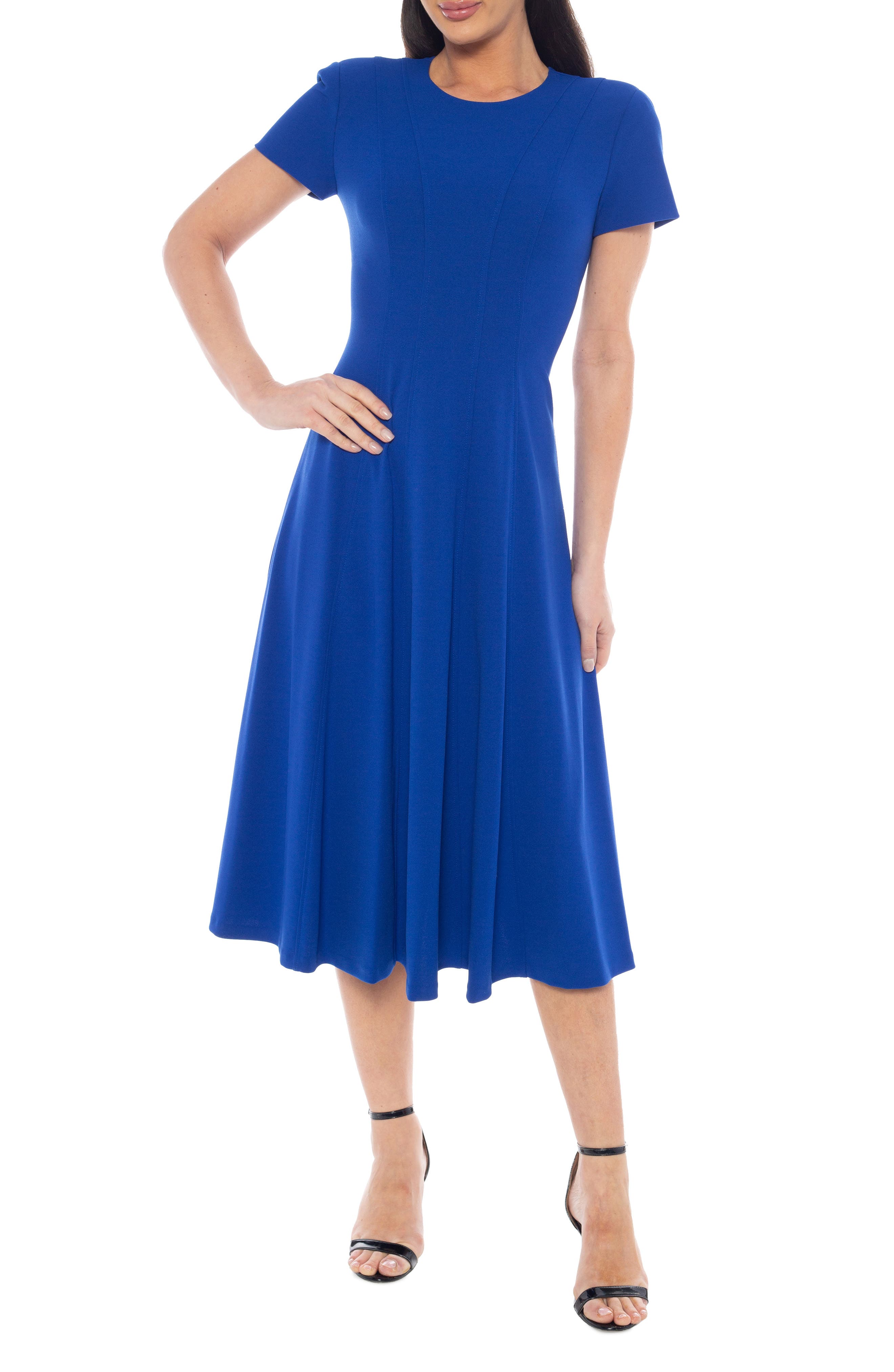 Oleg Cassini Crepe A-Line Dress