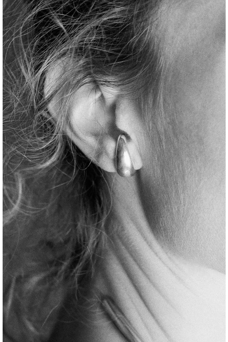 Large Lobe Earrings, Alternate, color, STERLING SILVER