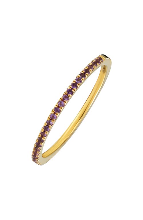 Bony Levy Stackable Sapphire Ring in 18K Yellow Gold Amethyst 