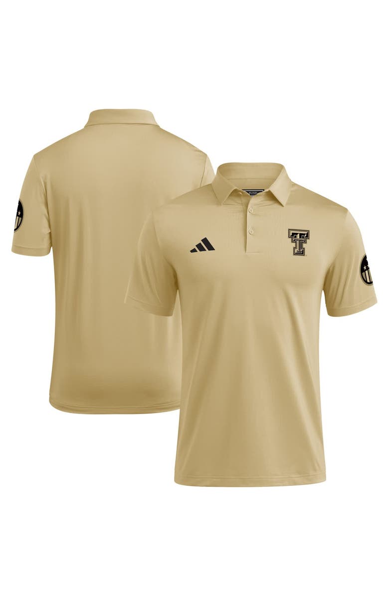 adidas Men's adidas Tan Texas Tech Red Raiders Salute to Service Ultimate365 Solid Polo, Main, color, Tan