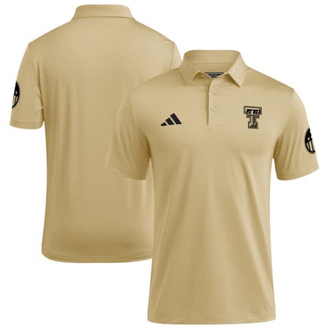 Men's adidas Tan Texas Tech Red Raiders Salute to Service Ultimate365 Solid Polo