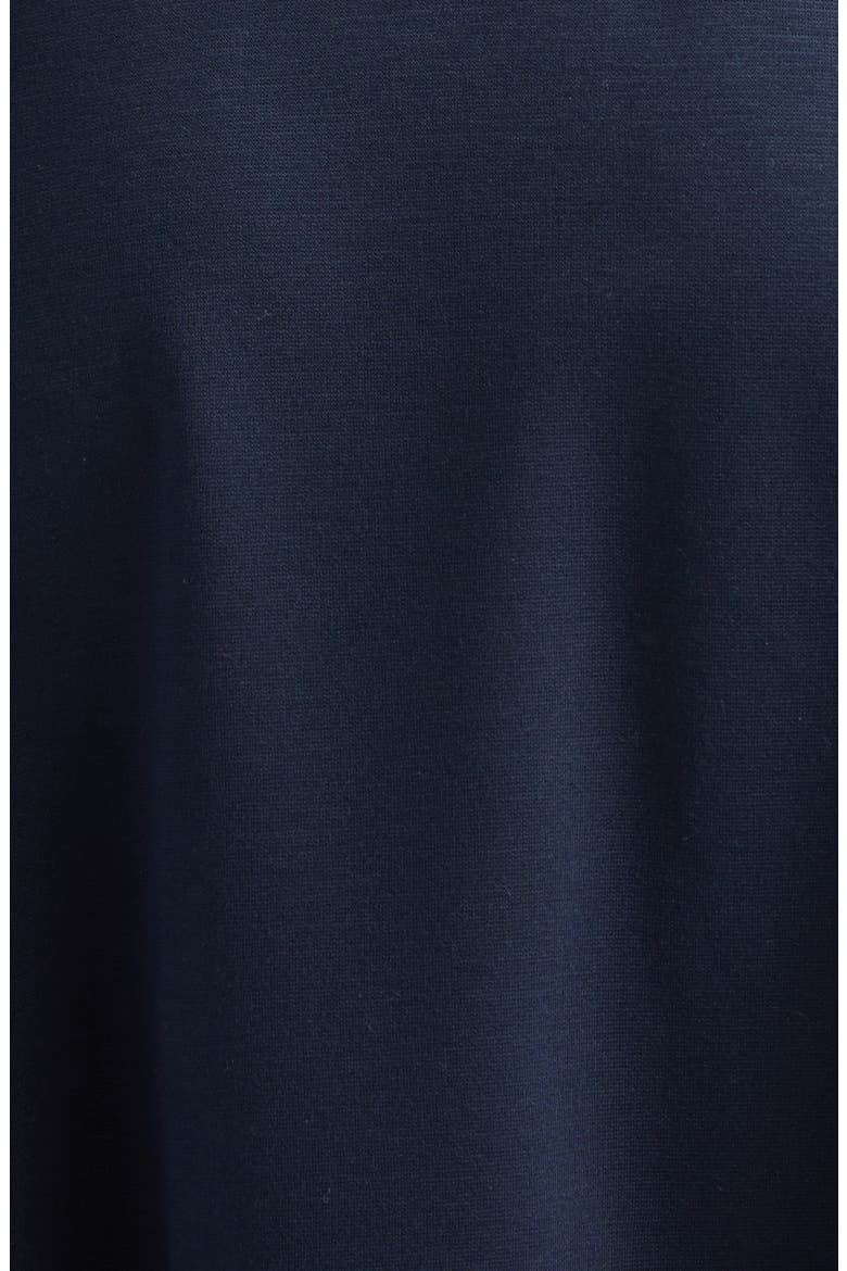 Half Zip Puff Sleeve Ponte Knit Dress, Alternate, color, 11 BLUE