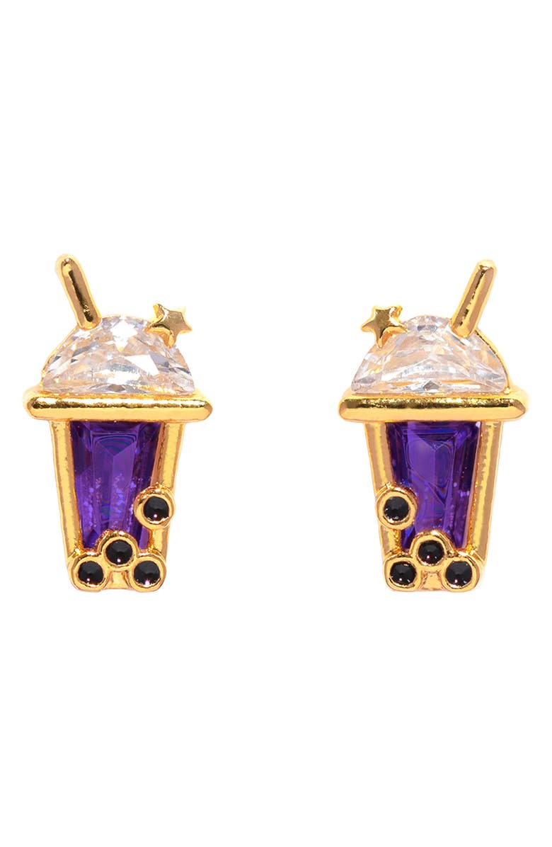 Girls Crew It
s Boba Time Stud Earrings, Main, color, Gold