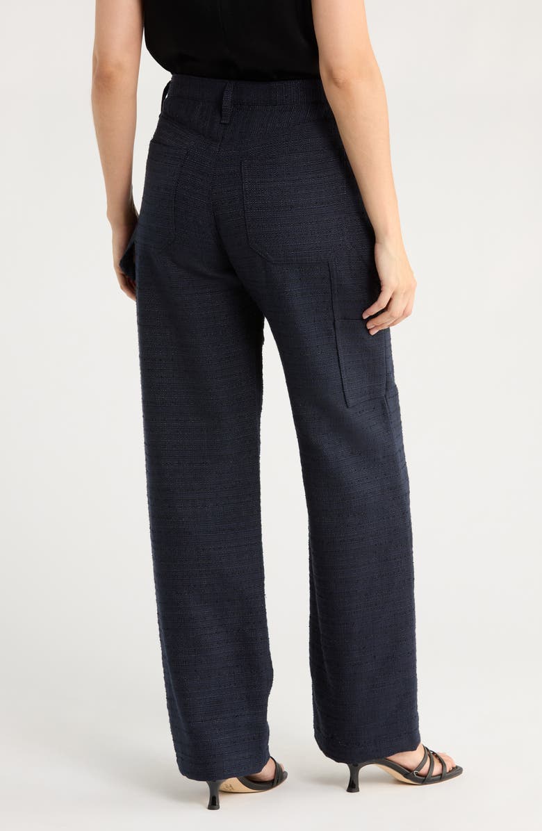 rag & bone Amaya Tweed Carpenter Pants, Alternate, color, Navy