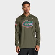 Jordan Brand Men's Jordan Brand Olive Florida Gators 2025 Military Appreciation Dri-FIT Long Sleeve Hoodie T-Shirt