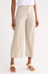 DKNY High Waist Wide Leg Pants