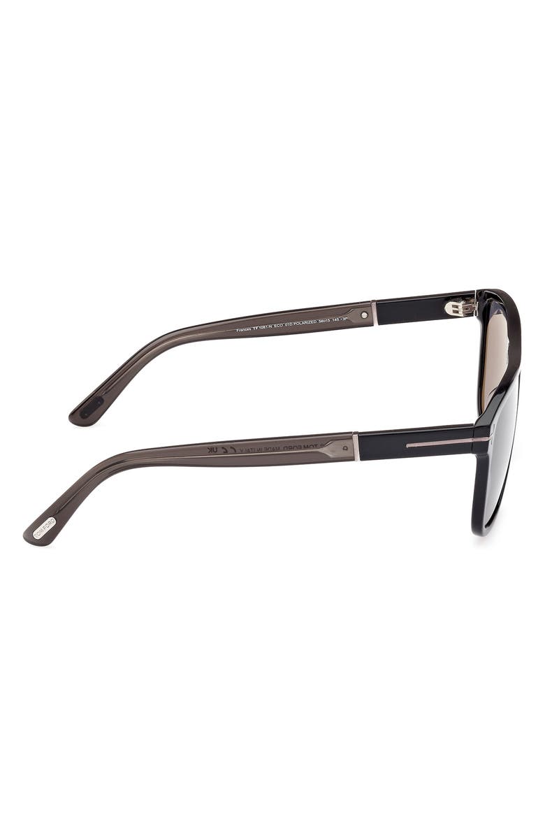 TOM FORD Frances 58mm Polarized Square Sunglasses, Alternate, color,