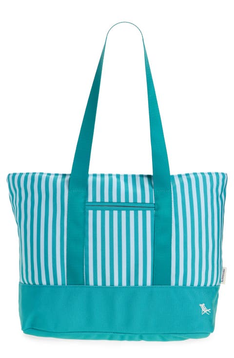 Stripe Canvas Beach Bag