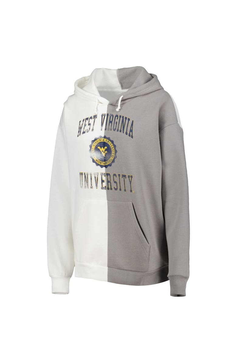 GAMEDAY COUTURE Women's Gameday Couture Gray/White West Virginia Mountaineers Split Pullover Hoodie, Alternate, color, White