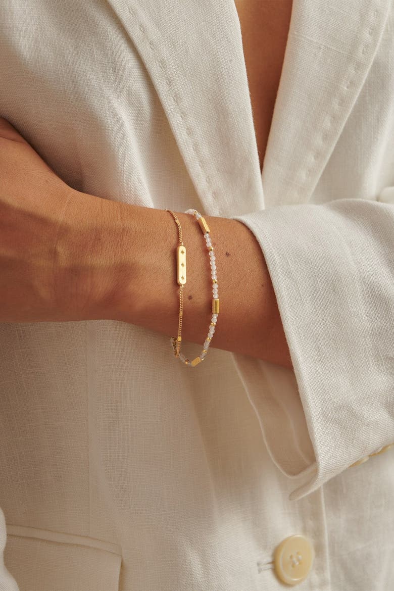 Birthstone Bracelet 'April' in Rock Crystal, Alternate, color, April