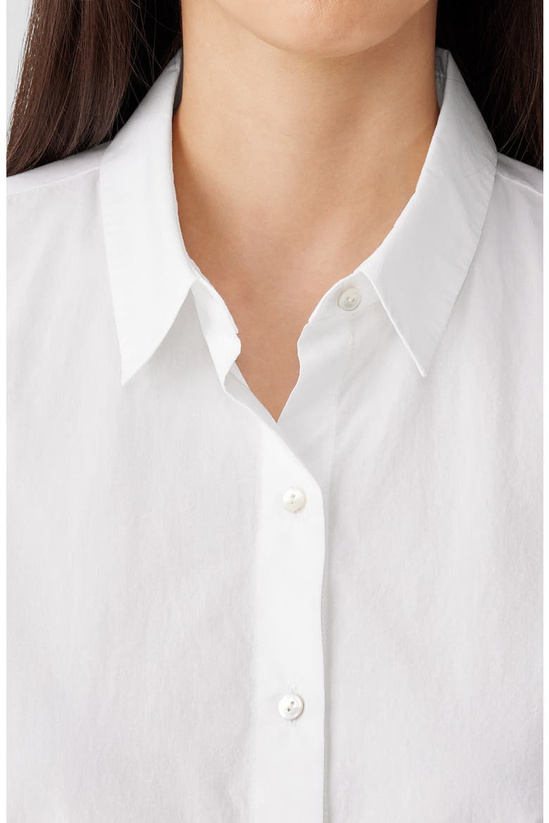 Classic Point Collar Organic Cotton Poplin Button-Up Shirt, Alternate, color, WHITE