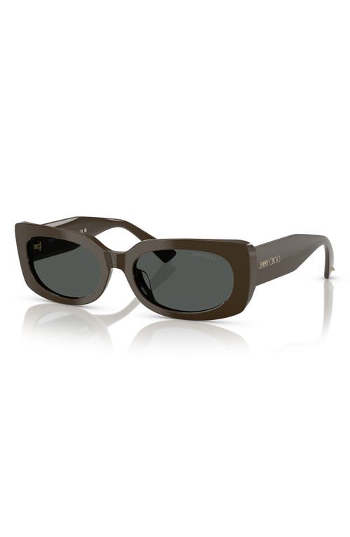 Jimmy Choo 54mm Polarized Pillow Sunglasses In Green