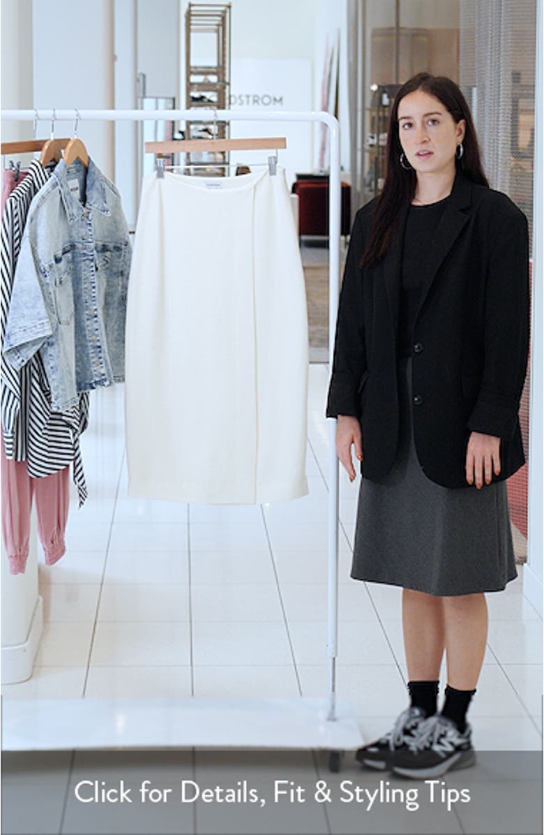 Textured Faux Wrap Midi Skirt, sales video thumbnail