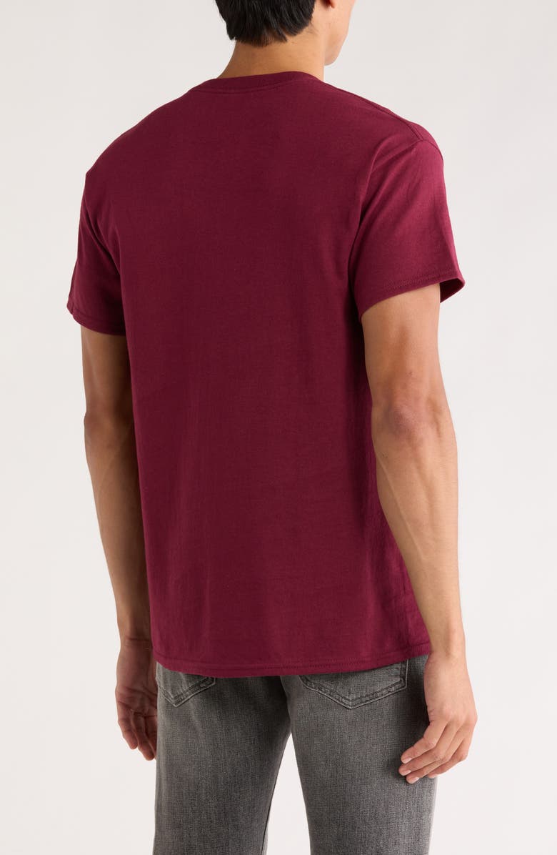 RIOT SOCIETY Riot Bear Embroidered T-Shirt, Alternate, color, Burgundy