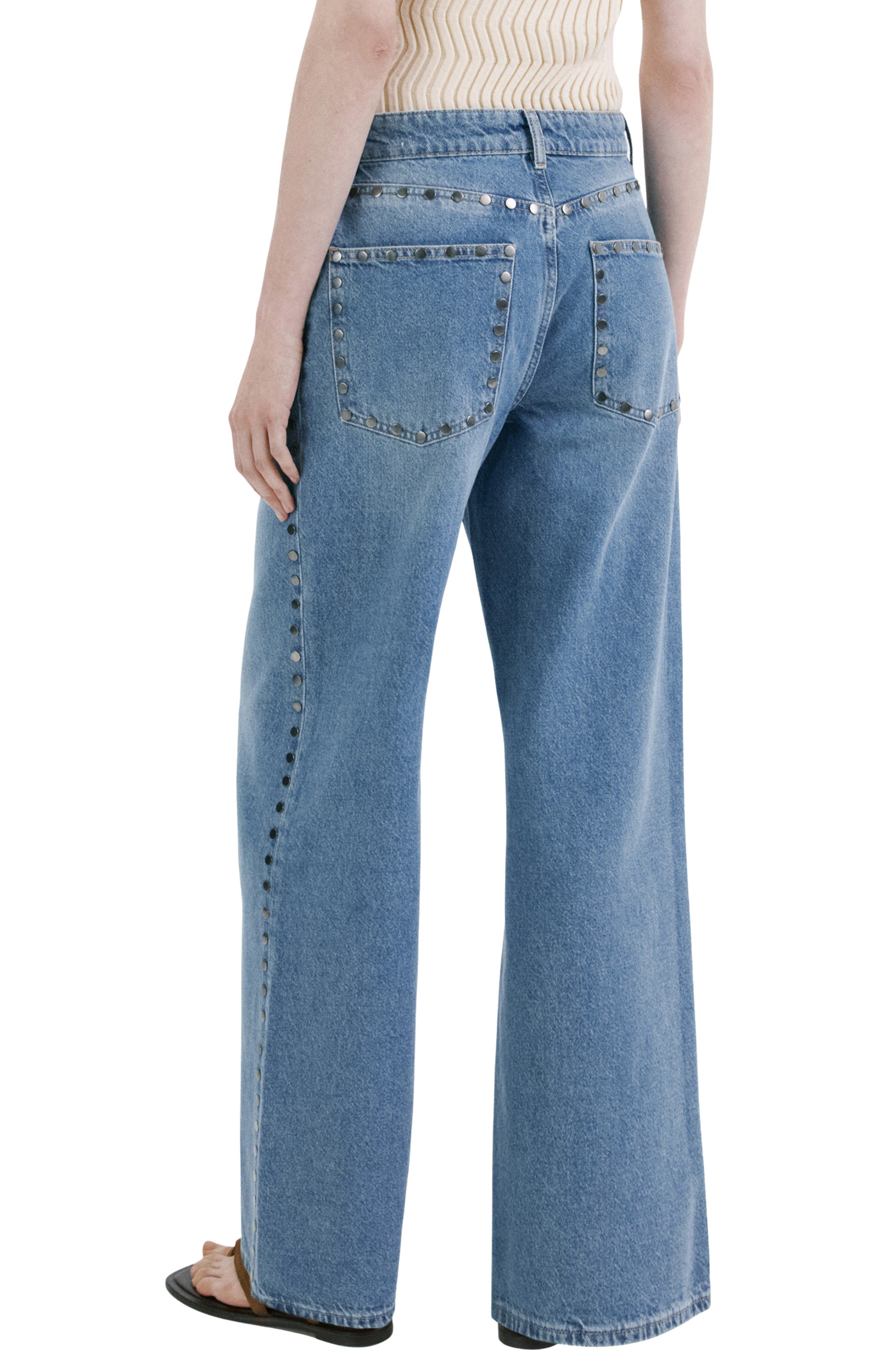Studded Straight Leg Jeans - image 2