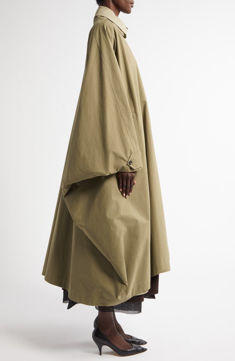 The Row Aralia Asymmetric Cotton Poplin Trench Coat, Alternate, color,