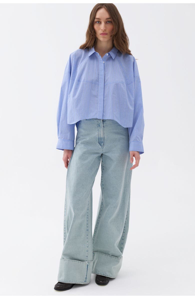 Nocturne Oversized Button-Up Shirt, Alternate, color, 